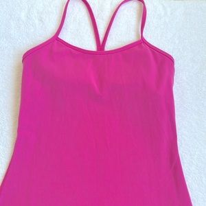 Lululemon Power Y Tank Pink Paradise Size 8 Excellent used condition, Barbiecon